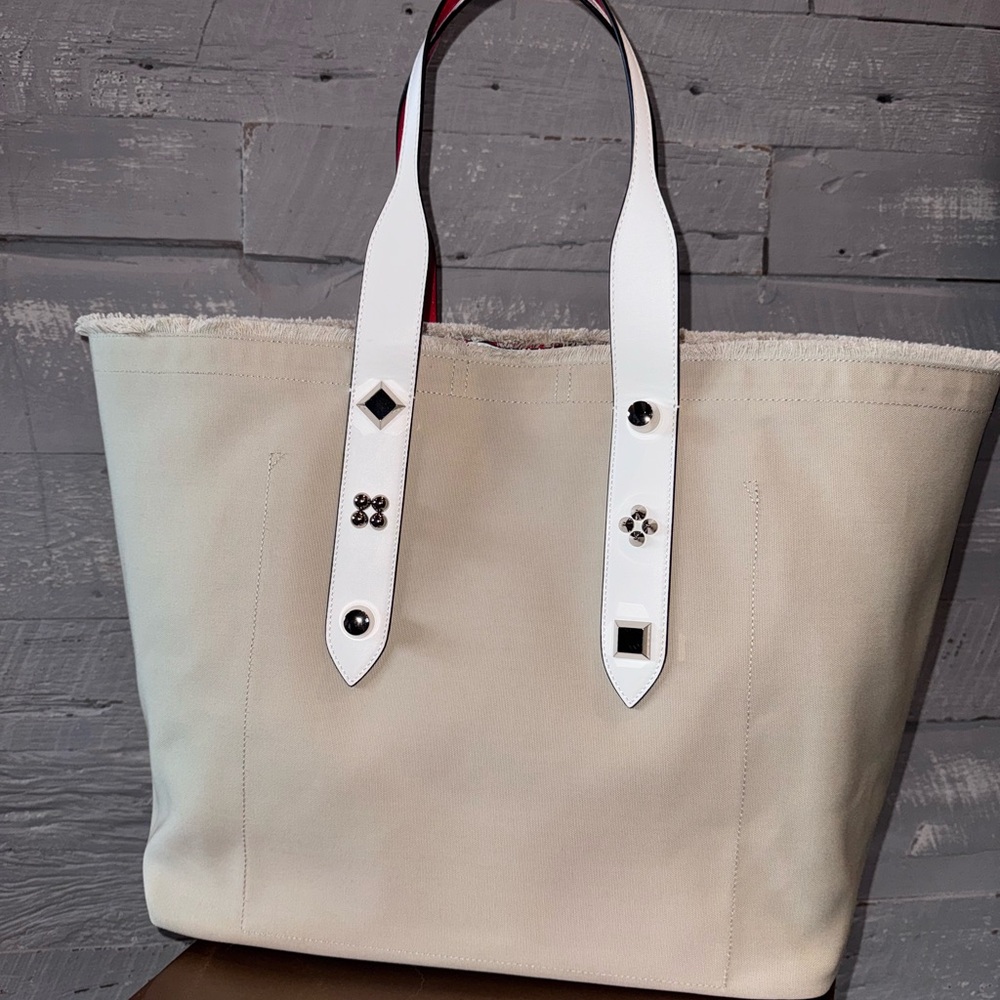 Christian Louboutin canvas frangibus tote - Picture 12 of 13